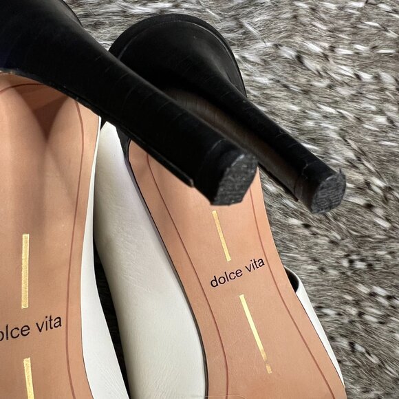 Dolce Vita White Mules with Pointed Toe and High Heel - Picture 4 of 4
